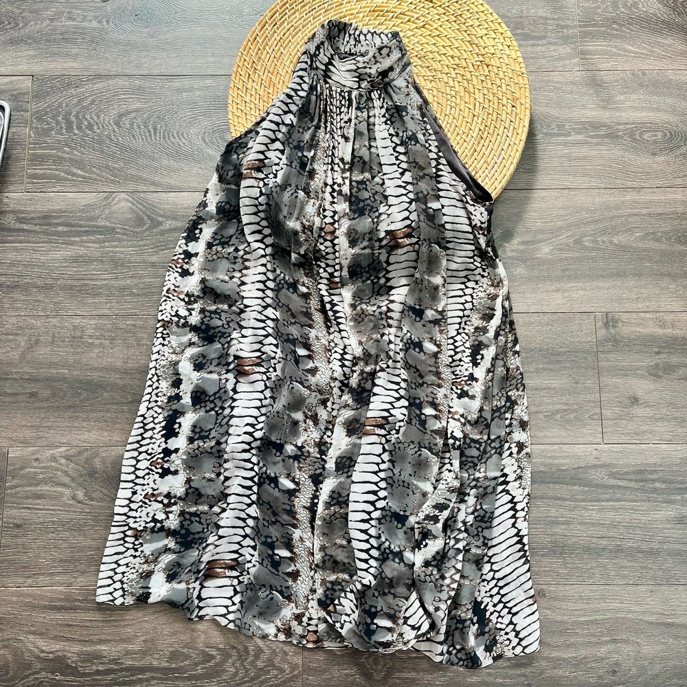 Zara Snakeskin Wide Haltwr Dress size XS